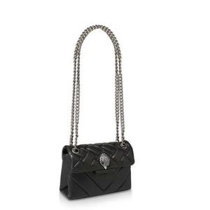 💯 AUTHENTIC Kurt Geiger Mini Kensington black leather handbag .